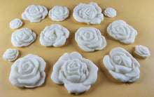15 x Edible 3D Mixed Roses flowers Set, icing toppers, cake cupcakes decorations T077