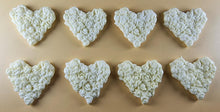 8 x Edible 3D 45mm Heart Clusters, icing toppers, cake cupcakes decorations T094