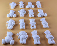 16 x Edible 3D 30mm Teddy Teddybear Set, icing toppers, cake cupcakes decorations T072