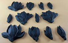 12 x Edible 3D 50mm Tulip Lilly flowers Set, icing toppers, cake cupcakes decorations T076