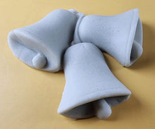 6 x Edible 3D 55mm Jingle Bells, Christmas icing toppers, cake cupcakes decorations T095