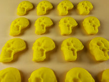 16 x Edible 3D 25mm Skulls, Halloween, icing toppers, cake cupcakes decorations T093
