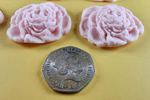 9 x Edible 3D 40mm Rose Flowers icing toppers, cake cupcakes T130