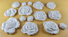 15 x Edible 3D Mixed Roses flowers Set, icing toppers, cake cupcakes decorations T077