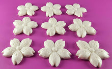 9 x Edible 3D 30mm Cherry Blossoms icing toppers, cake cupcakes decorations T053