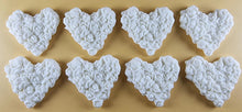 8 x Edible 3D 45mm Heart Clusters, icing toppers, cake cupcakes decorations T094