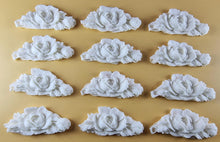 12 x Edible 3D 55mm Rose Bunches, icing toppers, cake cupcakes decorations T080
