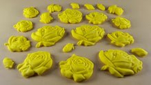 20 x Edible 3D 33mm Mixed Rose Set, icing toppers, cake cupcakes decorations T089