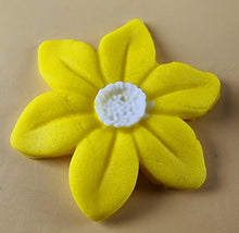 9 x Edible 3D 40mm Wild daffodil Flowers icing toppers, cake cupcakes T121