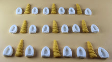 27 Peice Edible 3D Unicorn Horns and Ears Set icing toppers, cake cupcakes decorations T098
