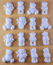 16 x Edible 3D 30mm Teddy Teddybear Set, icing toppers, cake cupcakes decorations T072