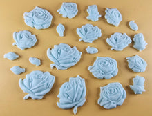 20 x Edible 3D 33mm Mixed Rose Set, icing toppers, cake cupcakes decorations T089