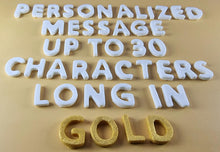 Up to 30 Edible 3D 20mm Personalized Letters, Text, icing toppers, cake cupcakes decorations T085