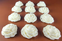 12 x Edible 3D 34mm large roses rose flowers icing toppers, cake cupcakes decorations T011