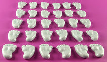 30 x Edible 3D 15mm Baby Feet icing toppers, cake cupcakes decorations T042