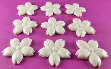 9 x Edible 3D 40mm Cherry Blossoms icing toppers, cake cupcakes decorations T051