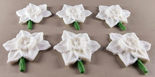 6 x Edible 3D 50mm Daffodil Flowers icing toppers, cake cupcakes T141
