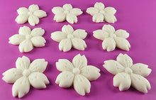 9 x Edible 3D 50mm Cherry Blossoms icing toppers, cake cupcakes decorations T052