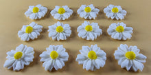 12 x Edible 3D 15mm Daisies Daisy flowers icing toppers, cake cupcakes T114