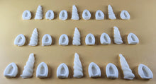 27 Peice Edible 3D Unicorn Horns and Ears Set icing toppers, cake cupcakes decorations T098
