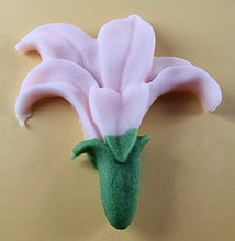 12 x Edible 3D 50mm Lily Flowers icing toppers, cake cupcakes decorations T109