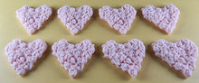 8 x Edible 3D 45mm Heart Clusters, icing toppers, cake cupcakes decorations T094