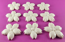 9 x Edible 3D 50mm Cherry Blossoms icing toppers, cake cupcakes decorations T052
