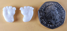 30 x Edible 3D 15mm Baby Feet icing toppers, cake cupcakes decorations T042