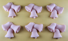 6 x Edible 3D 55mm Jingle Bells, Christmas icing toppers, cake cupcakes decorations T095