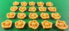 20 x Edible 3D 20mm flower flowers icing toppers, cake cupcakes decorations T032