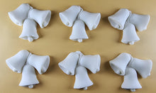 6 x Edible 3D 55mm Jingle Bells, Christmas icing toppers, cake cupcakes decorations T095
