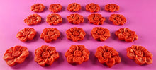 20 x Edible 3D 22mm flower flowers icing toppers, cake cupcakes decorations T025