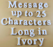 25 x Edible 3D Personalized Times New Roman Font, icing toppers, cake cupcakes decorations T083