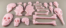 20 x Edible 3D 50mm Skull and Bones set icing toppers, cake cupcakes decorations T057