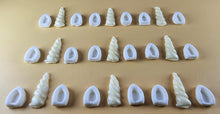 27 Peice Edible 3D Unicorn Horns and Ears Set icing toppers, cake cupcakes decorations T098