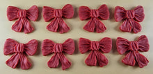 8 x Edible 3D 40mm Large Bows icing toppers, cake cupcakes T120