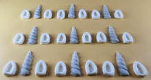 27 Peice Edible 3D Unicorn Horns and Ears Set icing toppers, cake cupcakes decorations T098