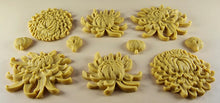 10 x Edible 3D 50mm Chrysanthemum Flower Set icing toppers, cake cupcakes T111