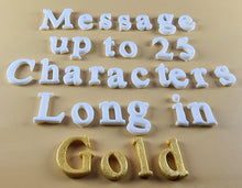25 x Edible 3D Personalized Times New Roman Font, icing toppers, cake cupcakes decorations T083
