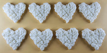 8 x Edible 3D 45mm Heart Clusters, icing toppers, cake cupcakes decorations T094