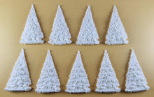 9 x Edible 3D 65mm Christmas Trees Set icing toppers, cake cupcakes T112