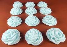 12 x Edible 3D 34mm large roses rose flowers icing toppers, cake cupcakes decorations T011