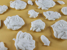 20 x Edible 3D 33mm Mixed Rose Set, icing toppers, cake cupcakes decorations T089