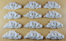 12 x Edible 3D 55mm Rose Bunches, icing toppers, cake cupcakes decorations T080