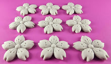 9 x Edible 3D 50mm Cherry Blossoms icing toppers, cake cupcakes decorations T052