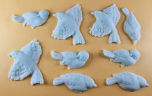 9 x Edible 3D 60mm Large Birds set icing toppers, cake cupcakes decorations T110