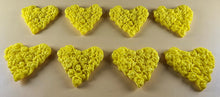 8 x Edible 3D 45mm Heart Clusters, icing toppers, cake cupcakes decorations T094