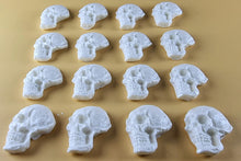 16 x Edible 3D 25mm Skulls, Halloween, icing toppers, cake cupcakes decorations T093