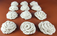 12 x Edible 3D 34mm large roses rose flowers icing toppers, cake cupcakes decorations T011