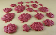 20 x Edible 3D 33mm Mixed Rose Set, icing toppers, cake cupcakes decorations T089
